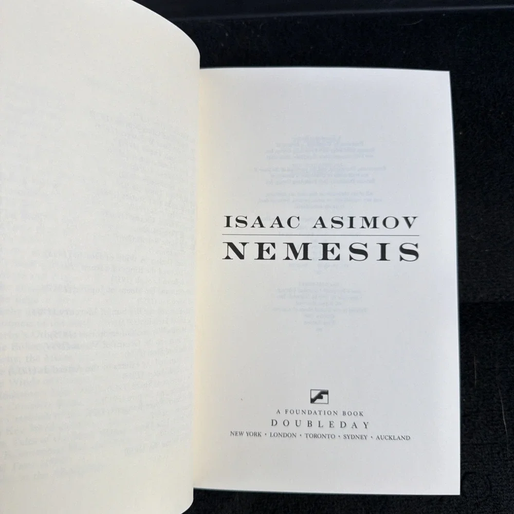 Nemesis Isaac Asimov 1st Limited Edition 1989 Hardback W/Dust Jacket Book Sci-fi